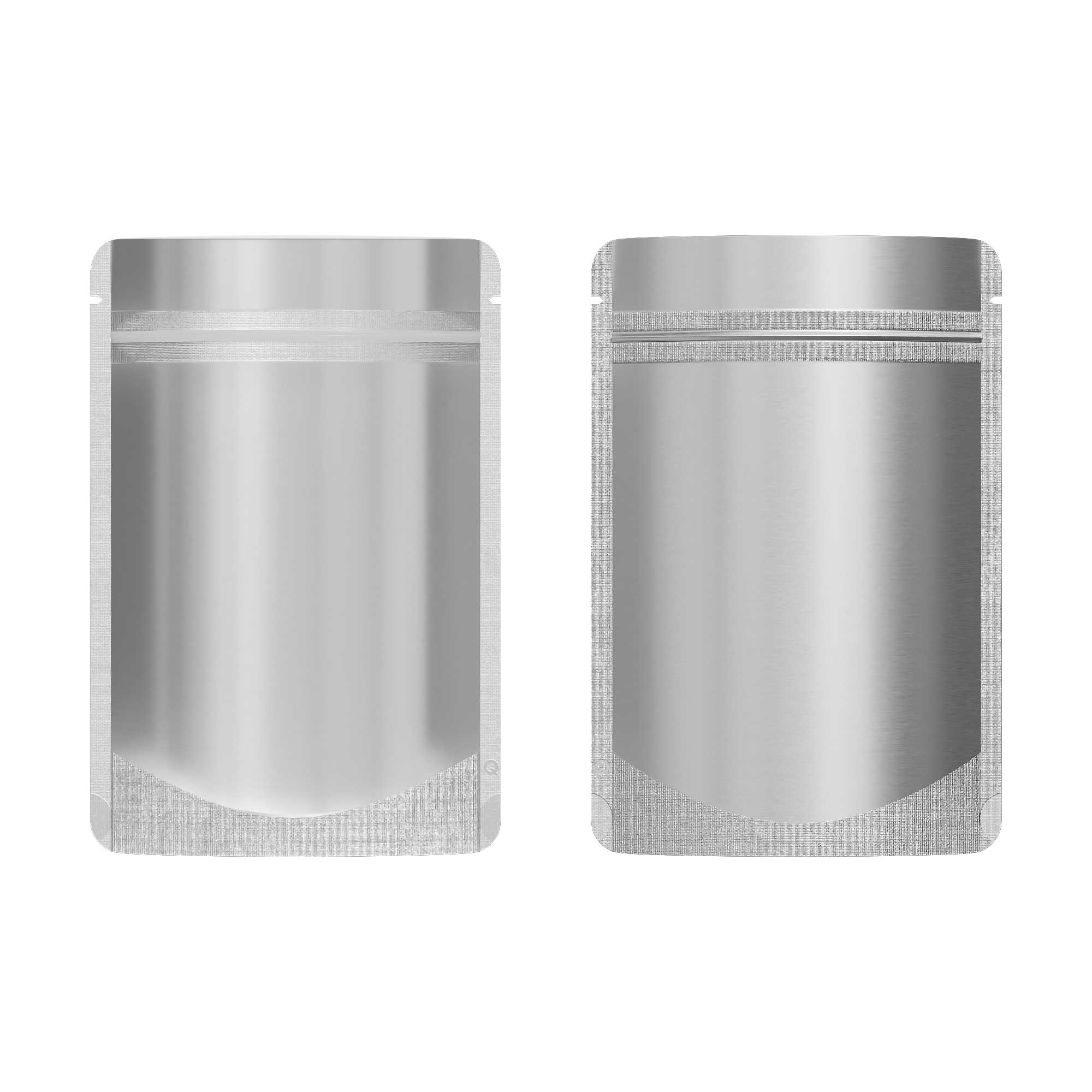 Customizable Single Side Matte Color Metallic Mylar Stand Up Zipper Seal Bags (Basic Printing)