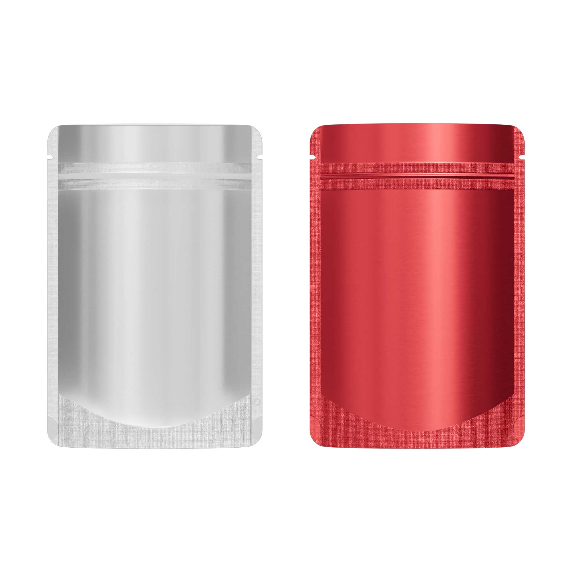 Customizable Single Side Matte Color Metallic Mylar Stand Up Zipper Seal Bags (Basic Printing)