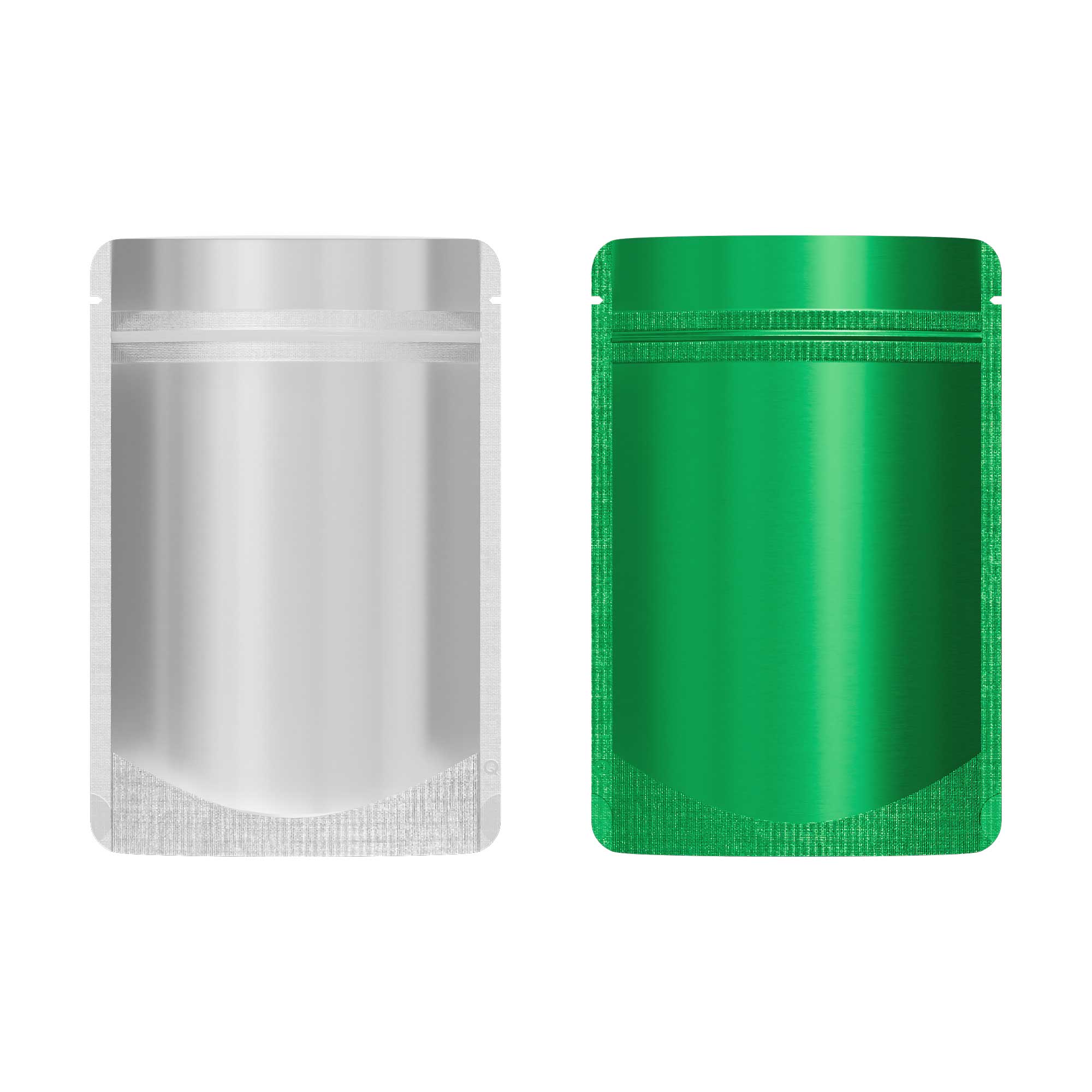 Customizable Single Side Matte Color Metallic Mylar Stand Up Zipper Seal Bags (Basic Printing)