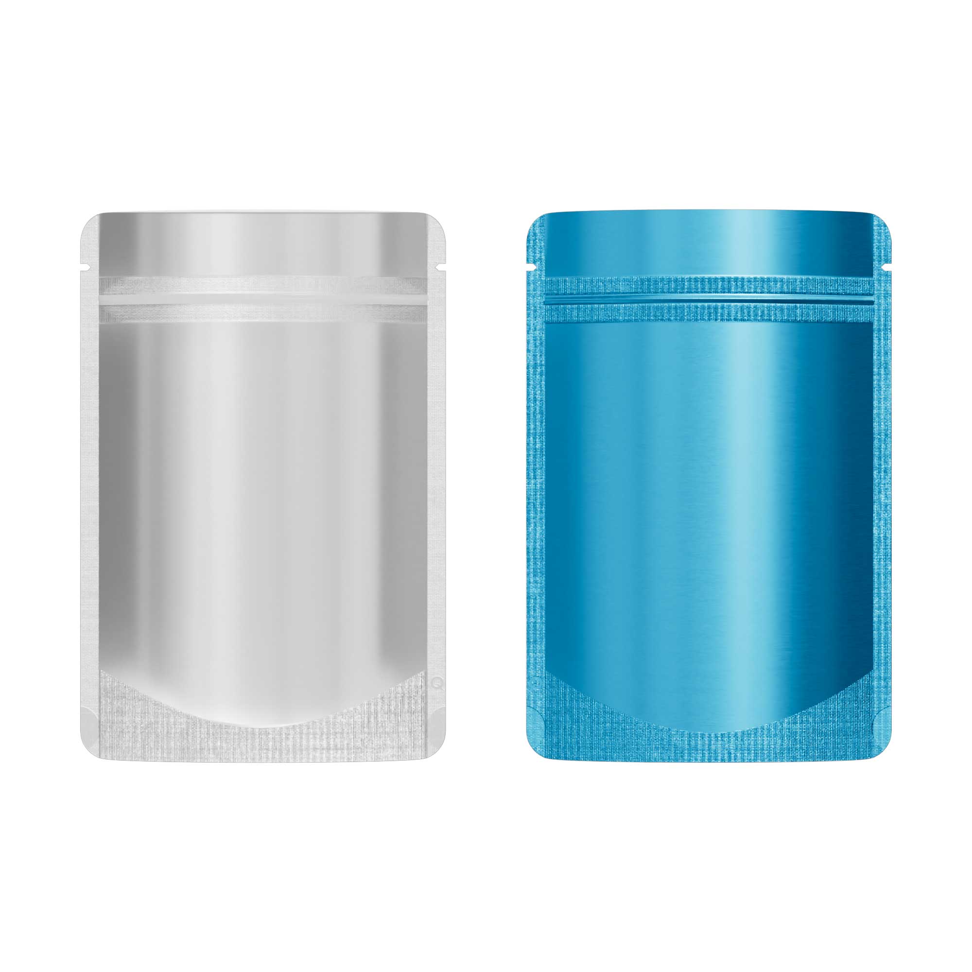 Customizable Single Side Matte Color Metallic Mylar Stand Up Zipper Seal Bags (Basic Printing)