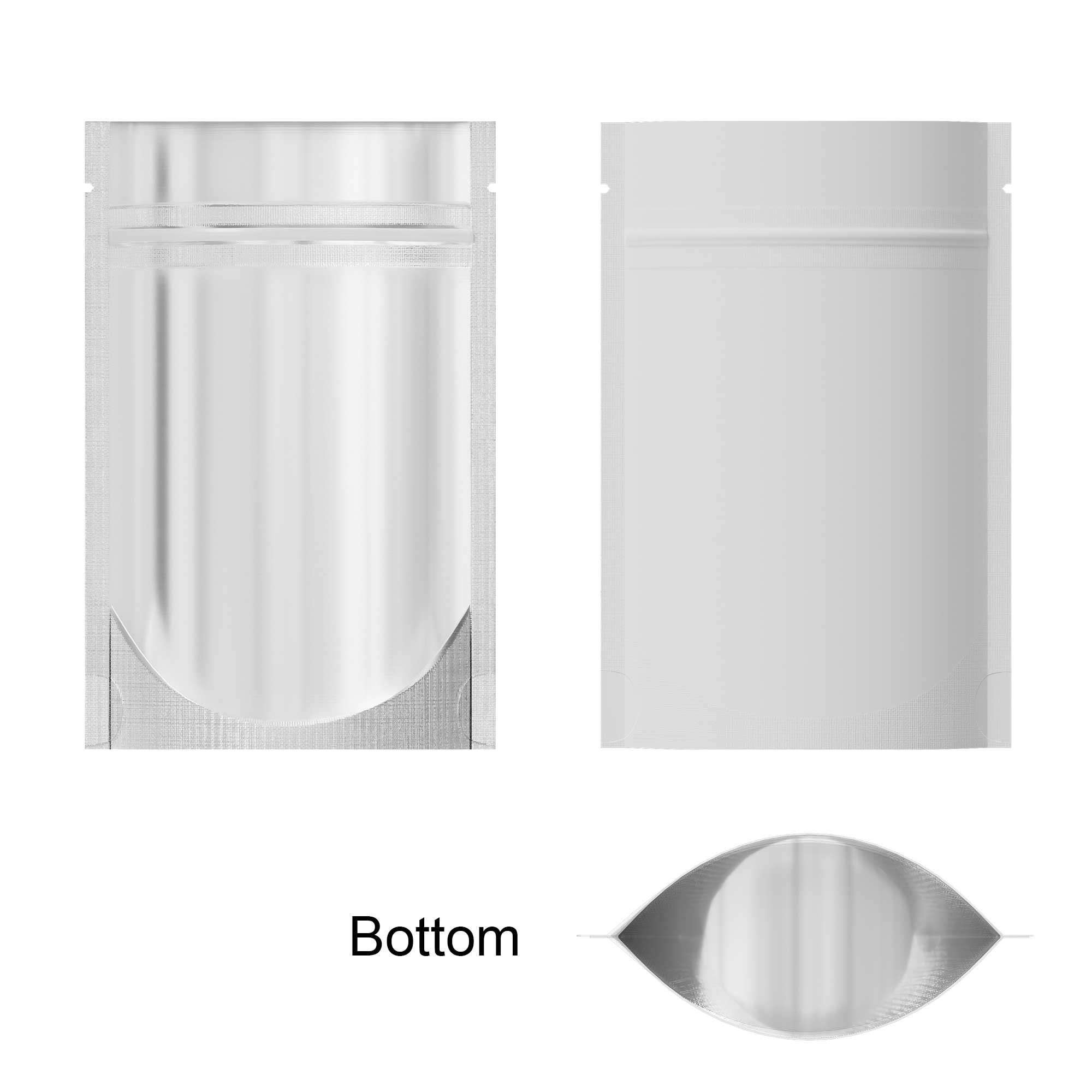 Customizable Single Side Matte Color Metallic Mylar Stand Up Zipper Seal Bags (Full Customization)