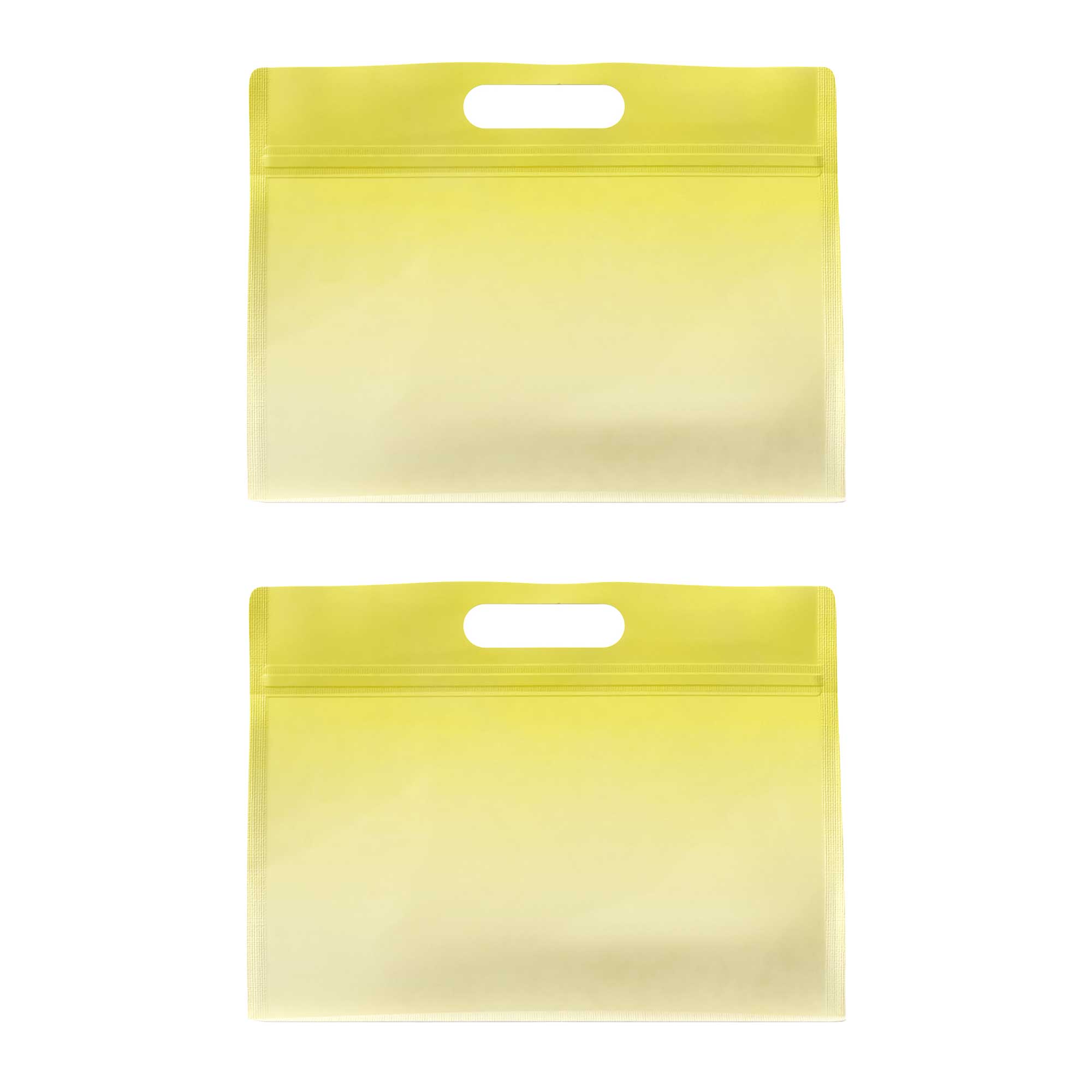 Customizable Gradient Clear Side Gusset Stand Up Zipper Seal Bags with Die-Cut Handle (Basic Printing)