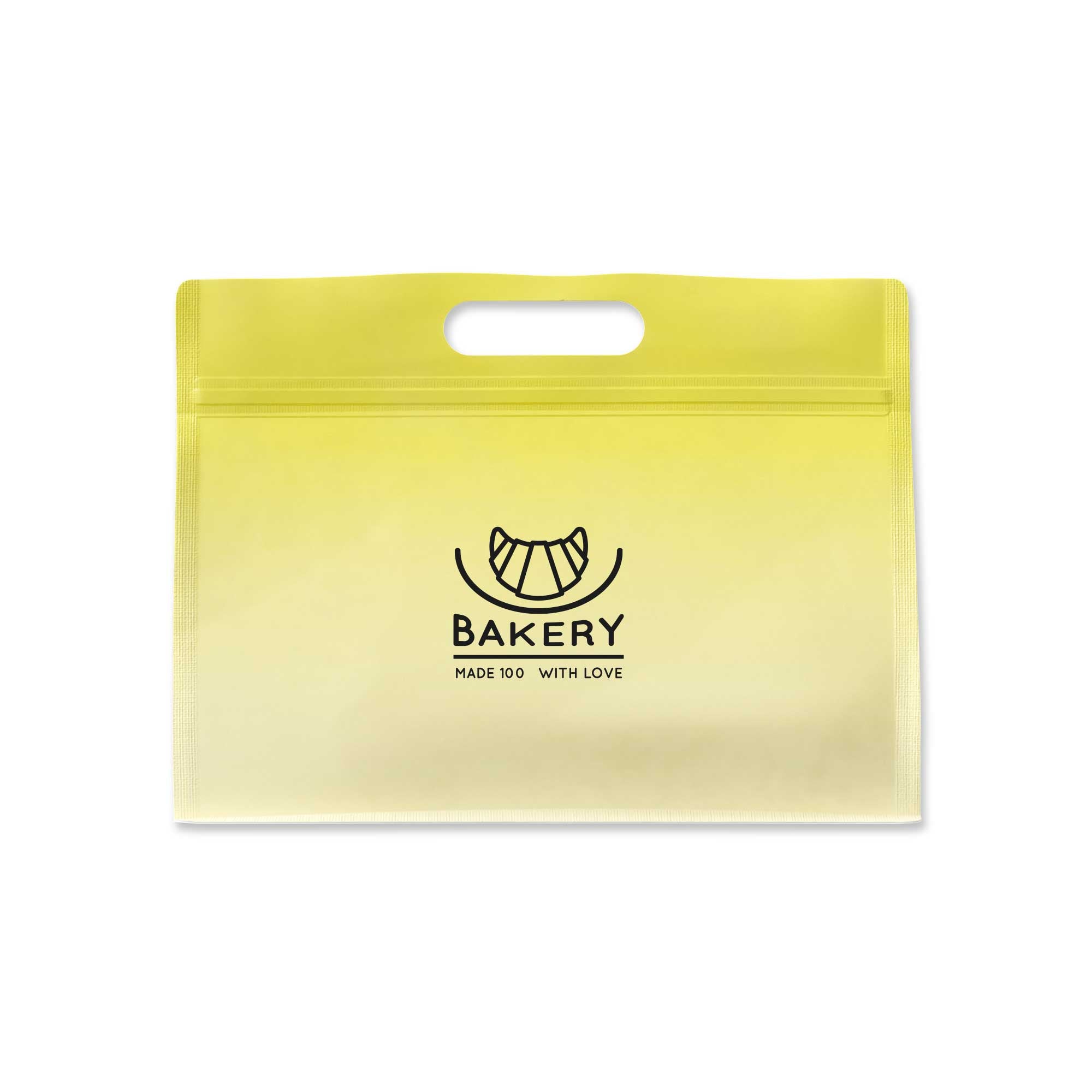 Customizable Gradient Clear Side Gusset Stand Up Zipper Seal Bags with Die-Cut Handle (Basic Printing)