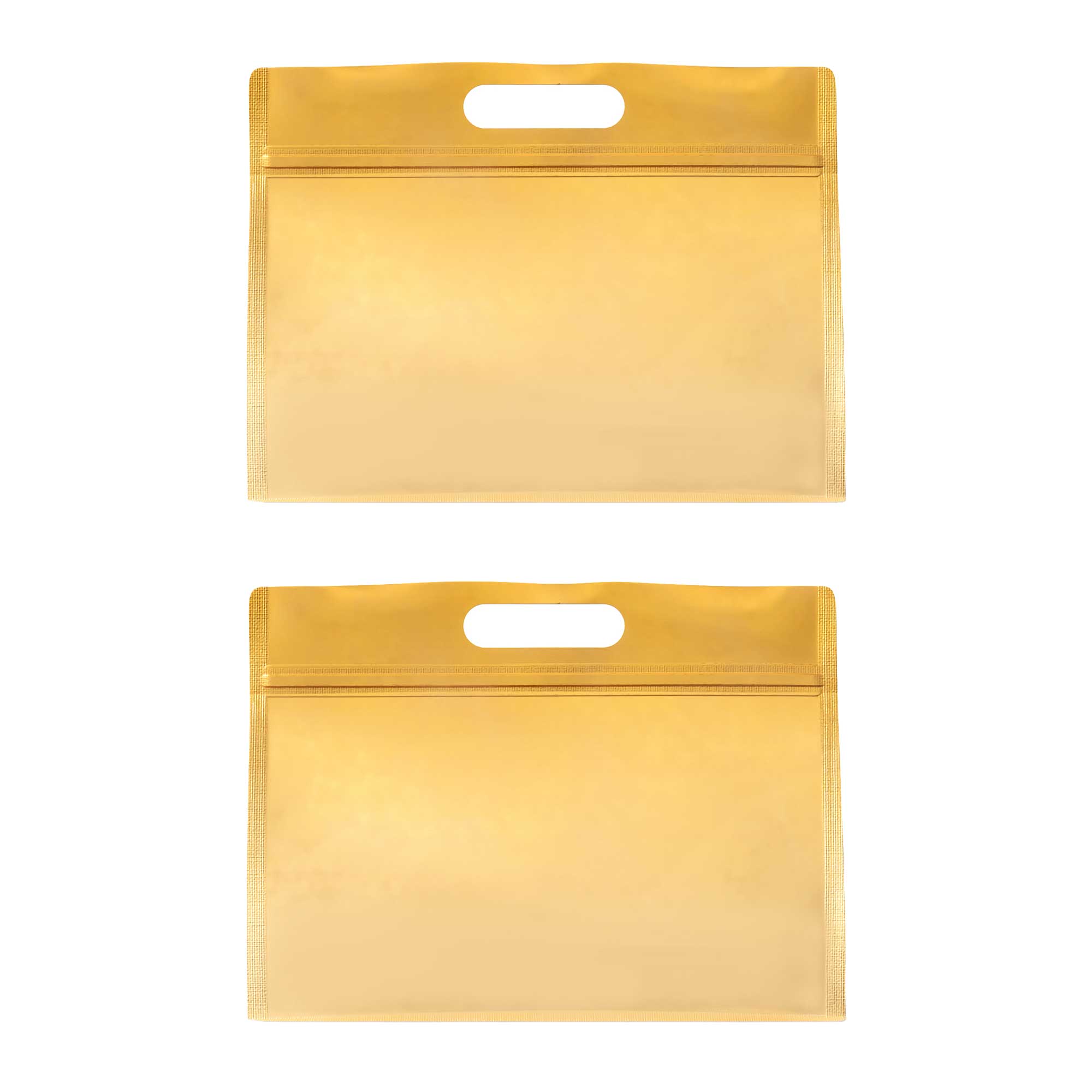 Customizable Gradient Clear Side Gusset Stand Up Zipper Seal Bags with Die-Cut Handle (Basic Printing)