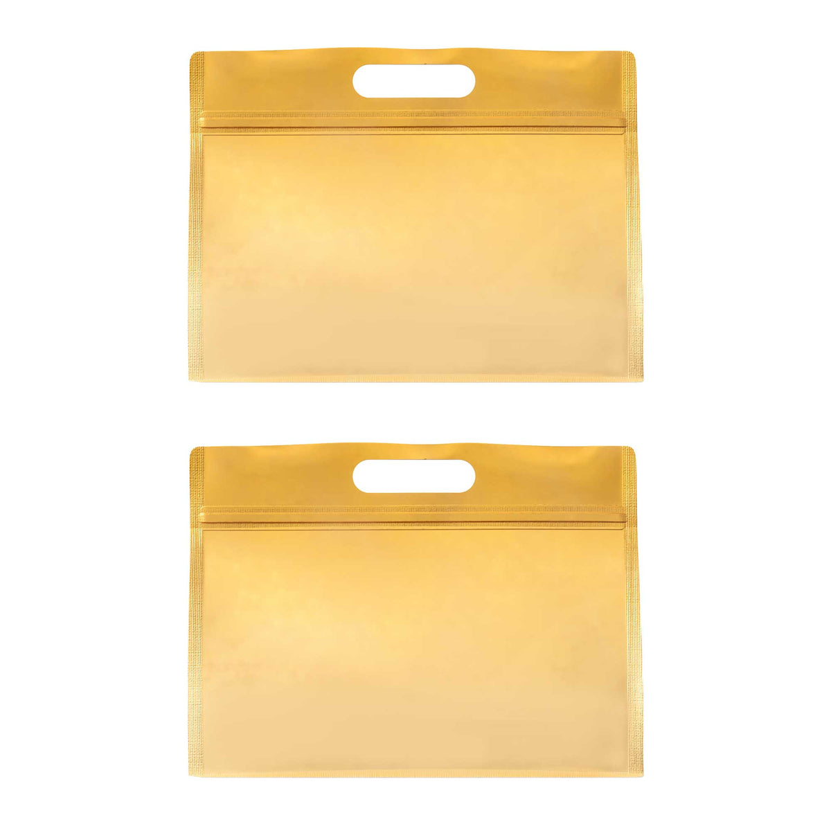Customizable Gradient Clear Side Gusset Stand Up Zipper Seal Bags with Die-Cut Handle (Basic Printing)