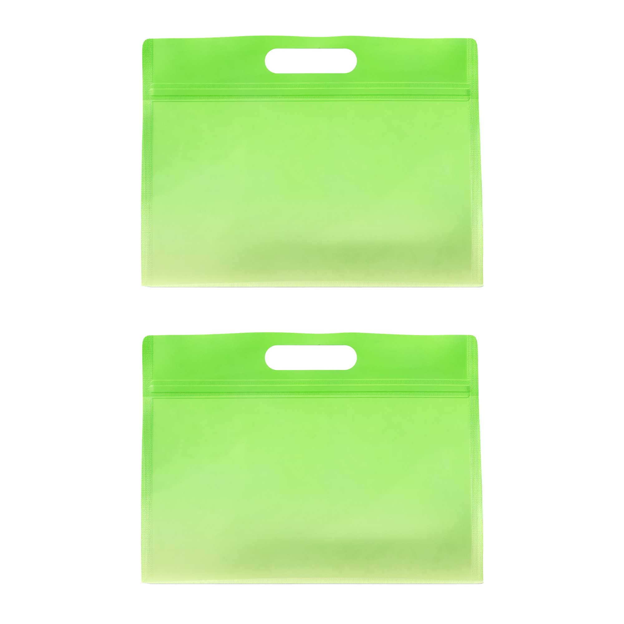 Customizable Gradient Clear Side Gusset Stand Up Zipper Seal Bags with Die-Cut Handle (Basic Printing)