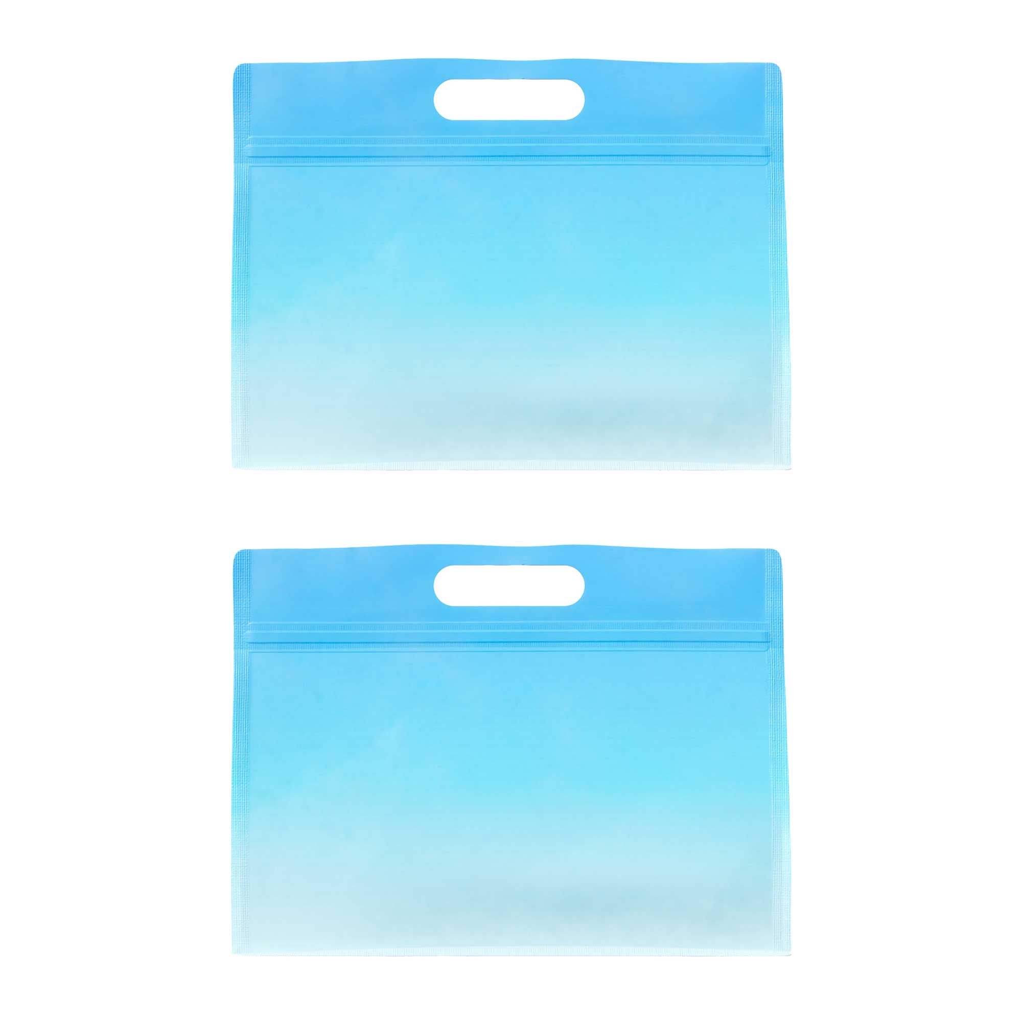 Customizable Gradient Clear Side Gusset Stand Up Zipper Seal Bags with Die-Cut Handle (Basic Printing)