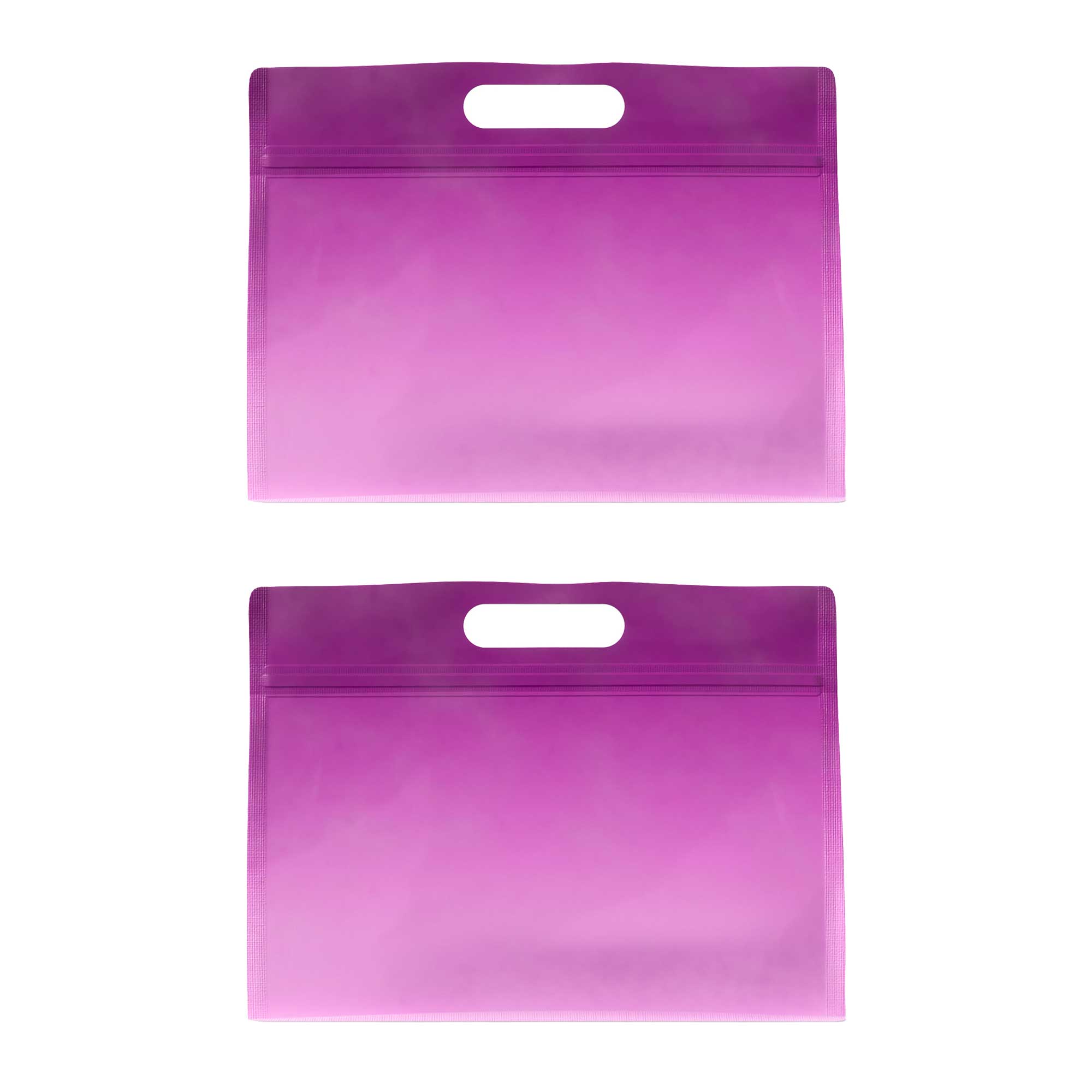 Customizable Gradient Clear Side Gusset Stand Up Zipper Seal Bags with Die-Cut Handle (Basic Printing)