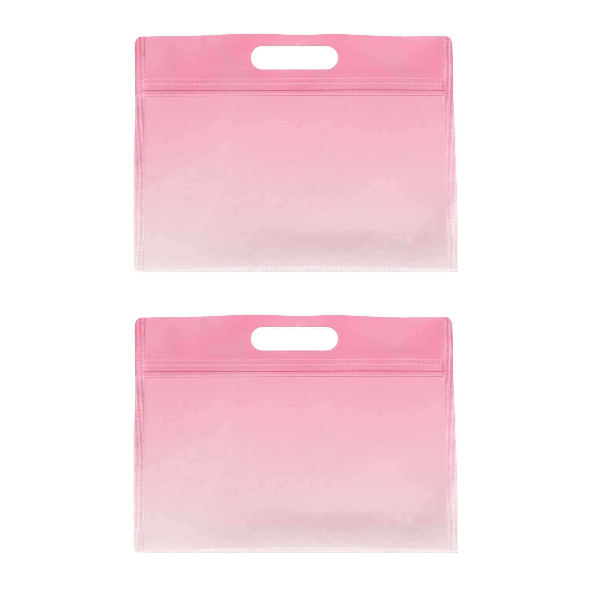 Customizable Gradient Clear Side Gusset Stand Up Zipper Seal Bags with Die-Cut Handle (Basic Printing)