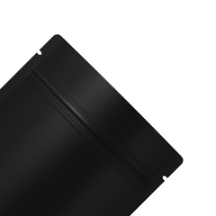Matte Waxed Black Mylar Stand Strong® Bags with Rounded Corners