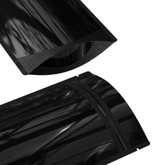 Double-Sided Glossy Mirror Black Mylar Stand Strong® Bags with Rounded Corners