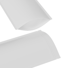 Matte Winter White Mylar Stand Strong® Bags with Rounded Corners