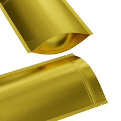 Matte Brass Gold Mylar Stand Strong® Bags with Rounded Corners