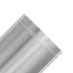 Matte Nickel Silver Mylar Stand Strong® Bags with Rounded Corners
