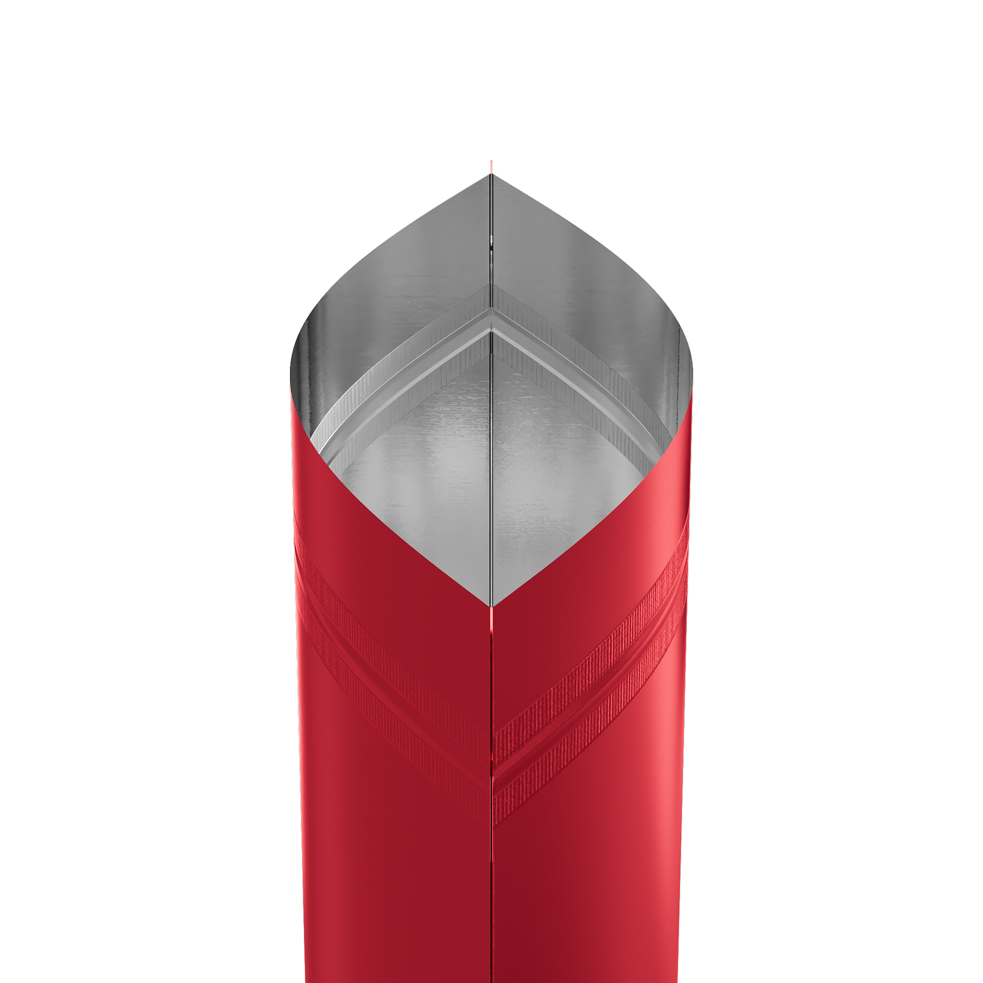 Matte Strawberry Red Mylar Stand Strong® Bags with Rounded Corners