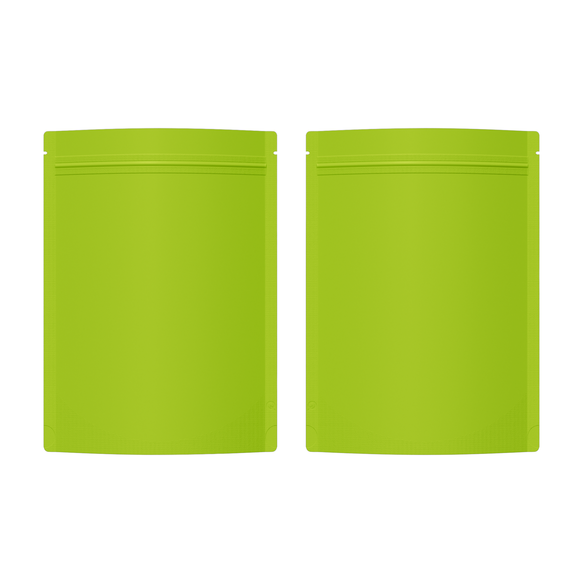 Matte Pistachio Green Metalized Foil Stand Strong® Packaging Bags with Rounded Corners