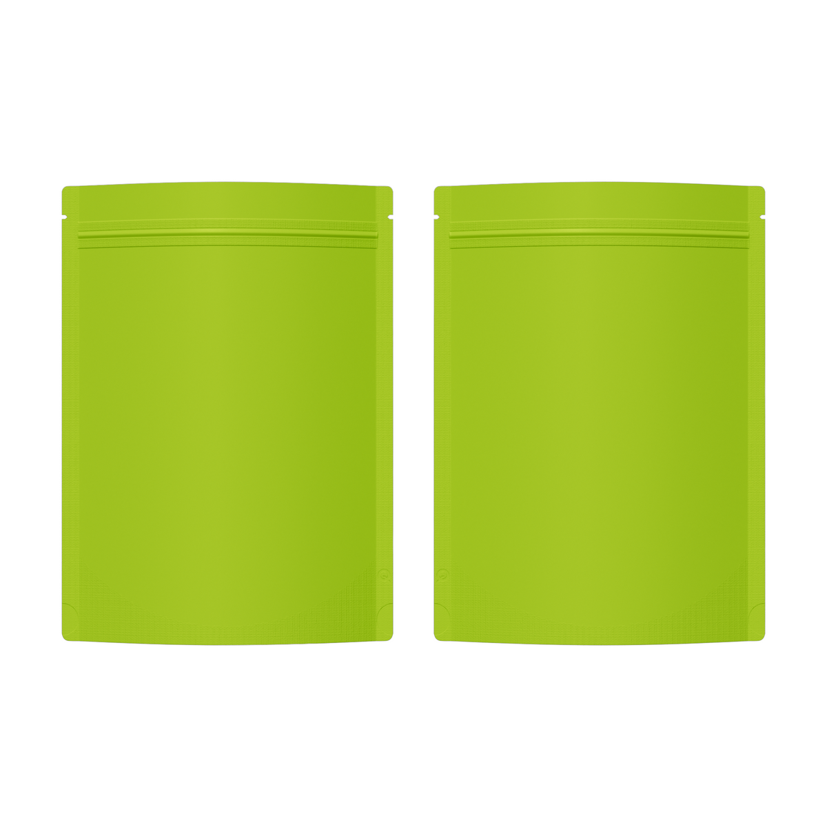 Matte Pistachio Green Metalized Foil Stand Strong® Packaging Bags with Rounded Corners