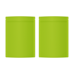Matte Pistachio Green Metalized Foil Stand Strong® Packaging Bags with Rounded Corners