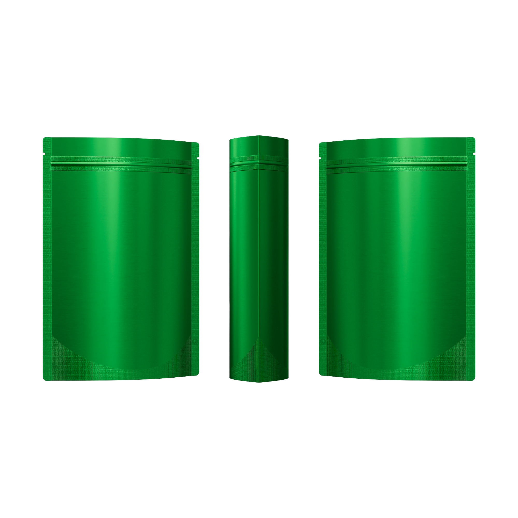 Matte Sea Green Mylar Stand Strong® Bags with Rounded Corners