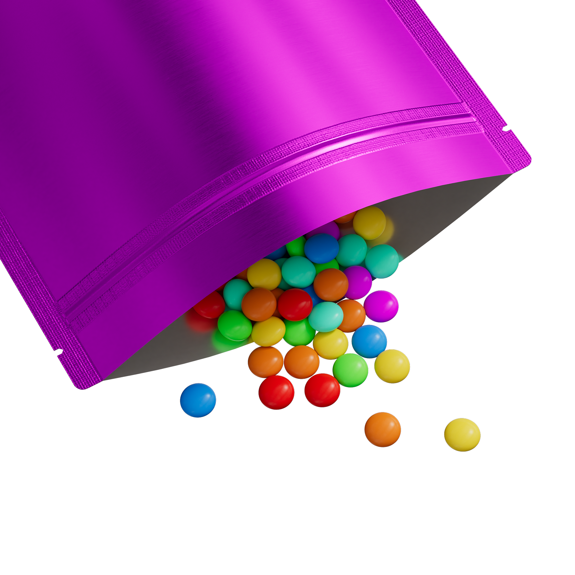 Matte Amythest Purple Mylar Stand Strong® Bags with Rounded Corners