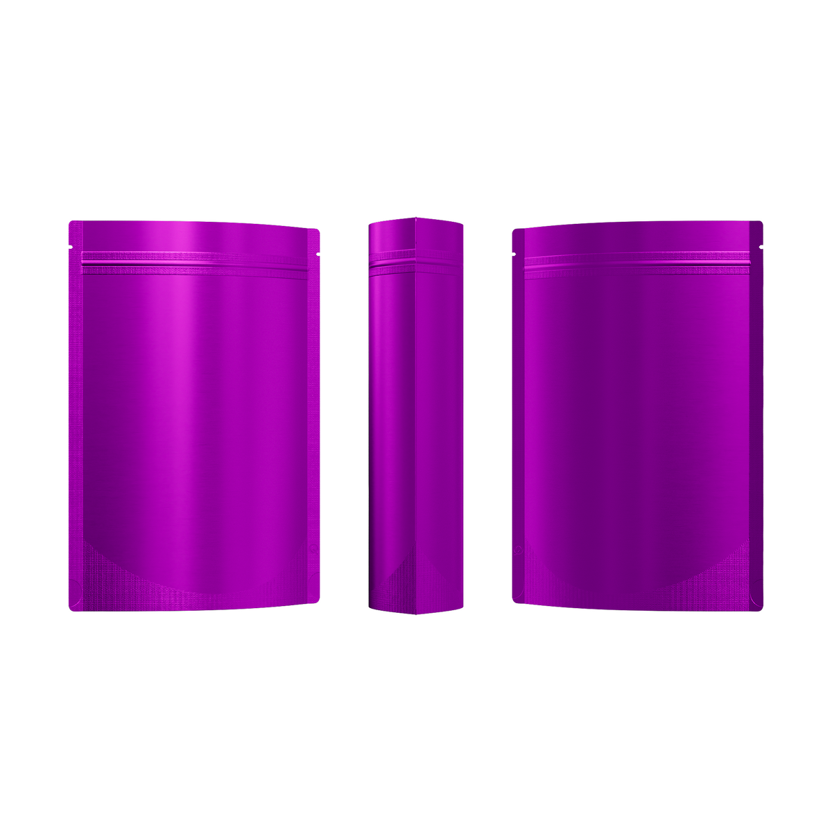 Matte Amythest Purple Mylar Stand Strong® Bags with Rounded Corners