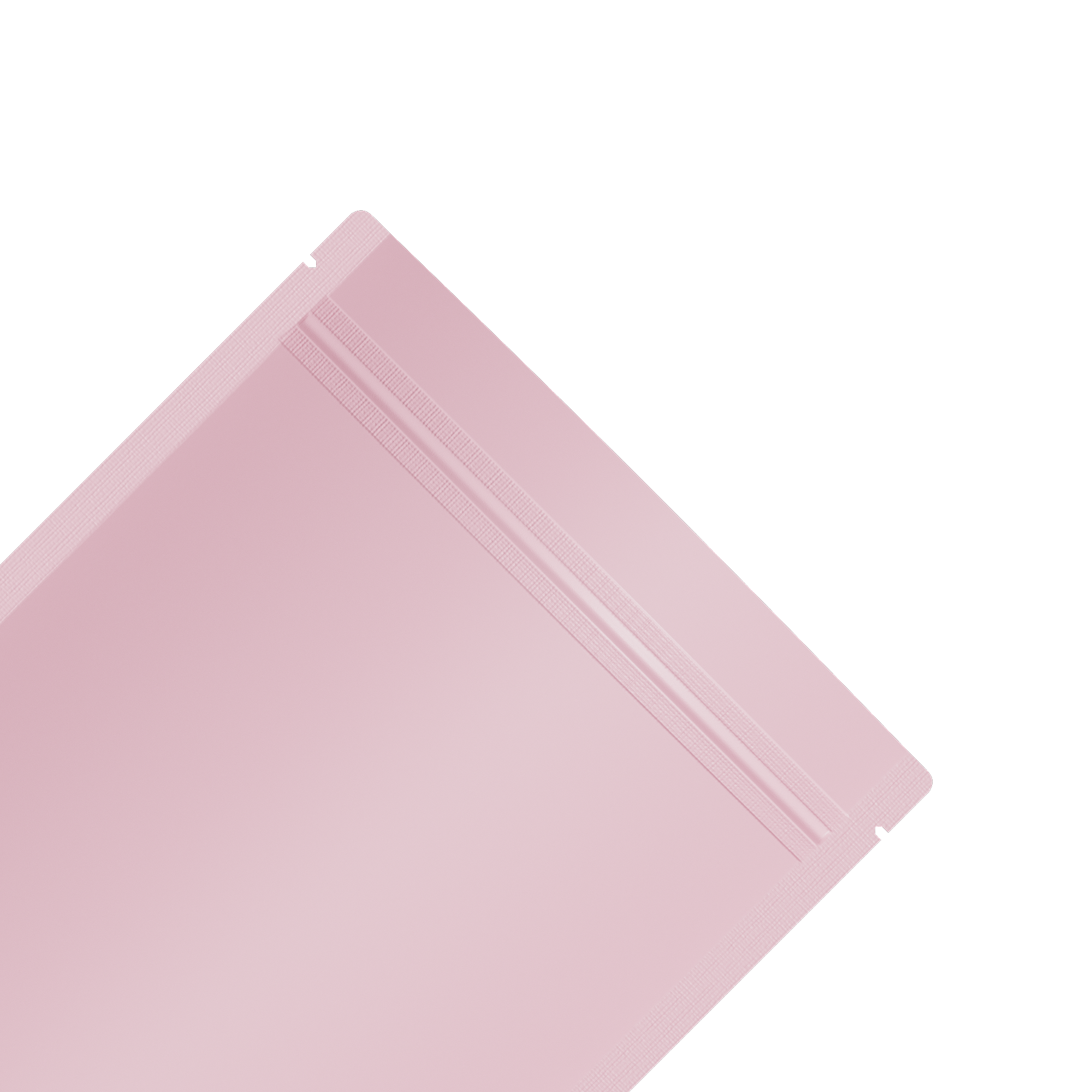Matte Perfect Pink Mylar Stand Strong® Bags with Rounded Corners