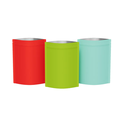 Matte Metalized Foil Stand Strong® Packaging Zip Bags with Rounded Corners