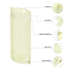 Customizable Pastel Tall Stand Up Zipper Seal Bags with Round Hang-Hole (Full Customization)