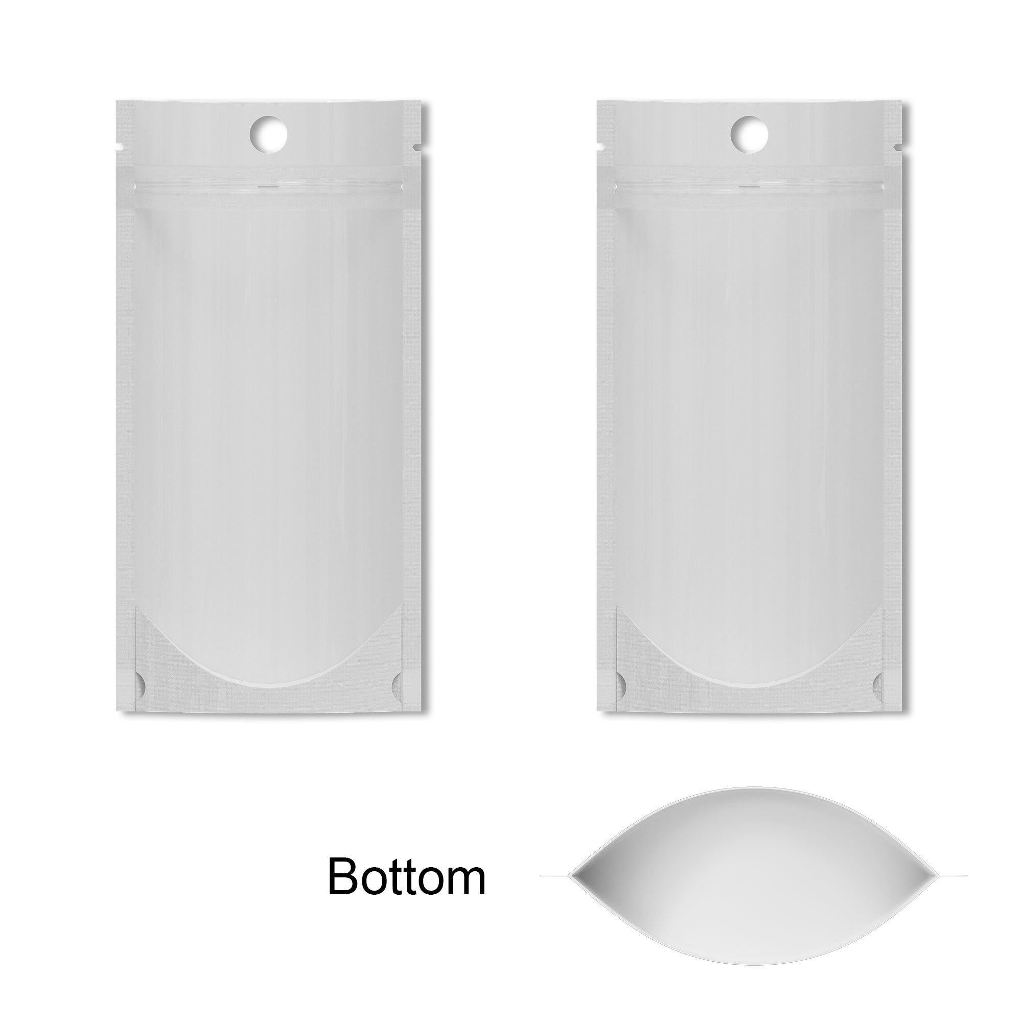 Customizable Pastel Tall Stand Up Zipper Seal Bags with Round Hang-Hole (Full Customization)