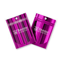 Customizable Single Side Glossy Color Metallic Mylar Stand Up Zipper Seal Bags with Round Hang-Hole (Basic Printing)