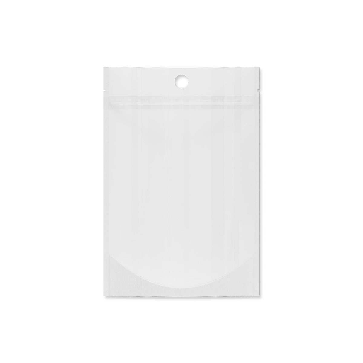 Customizable Single Side Glossy Color Metallic Mylar Stand Up Zipper Seal Bags with Round Hang-Hole (Full Customization)