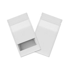 Customizable Kraft Parchment White Paper Side Gusset with Translucent Window Stand Up Zipper Bags (Basic Printing)
