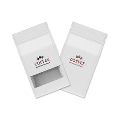 Customizable Kraft Parchment White Paper Side Gusset with Translucent Window Stand Up Zipper Bags (Basic Printing)