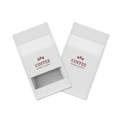 Customizable Kraft Parchment White Paper Side Gusset with Translucent Window Stand Up Zipper Bags (Basic Printing)