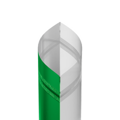 Matte Half Emerald Green Metallic Mylar Stand Strong® Bags with Rounded Corners