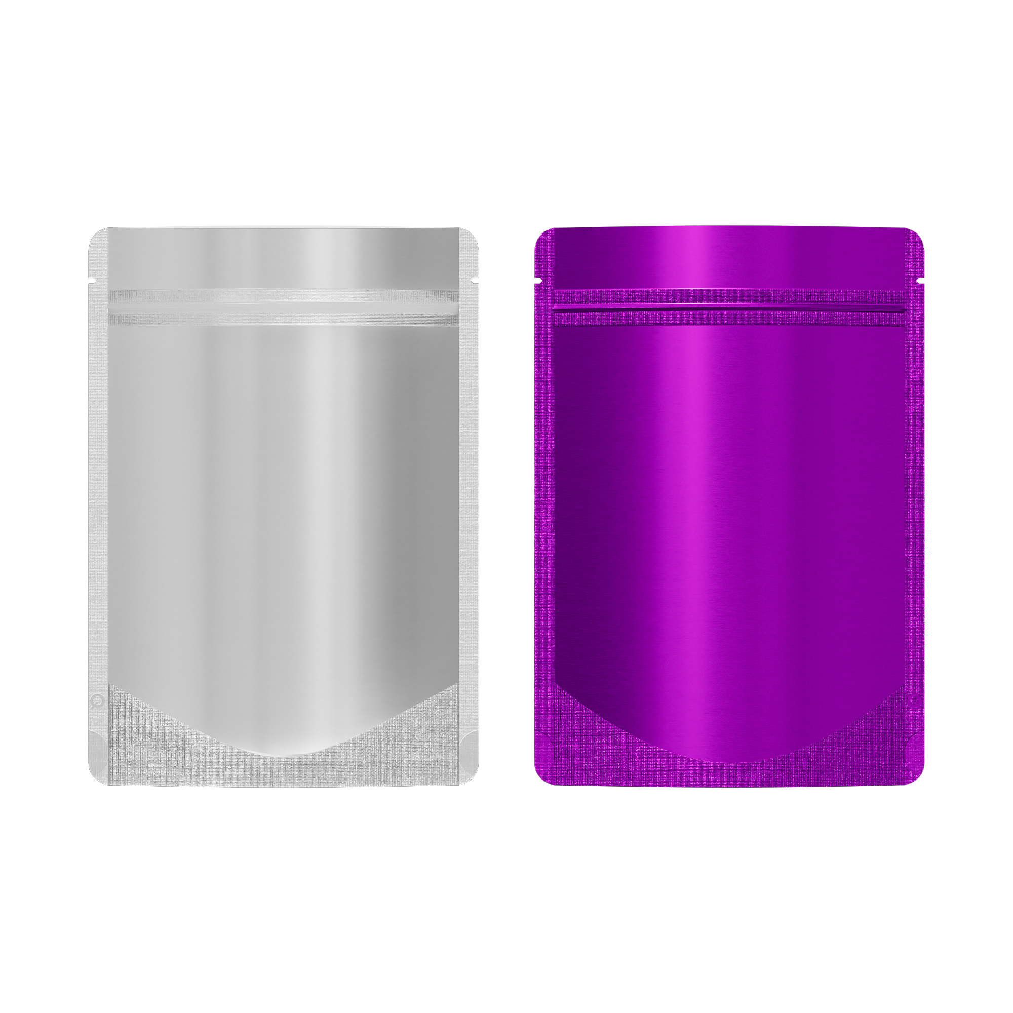 Matte Half Lavender Metallic Mylar Stand Strong® Bags with Rounded Corners