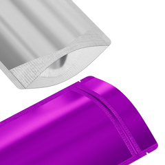 Matte Half Lavender Metallic Mylar Stand Strong® Bags with Rounded Corners