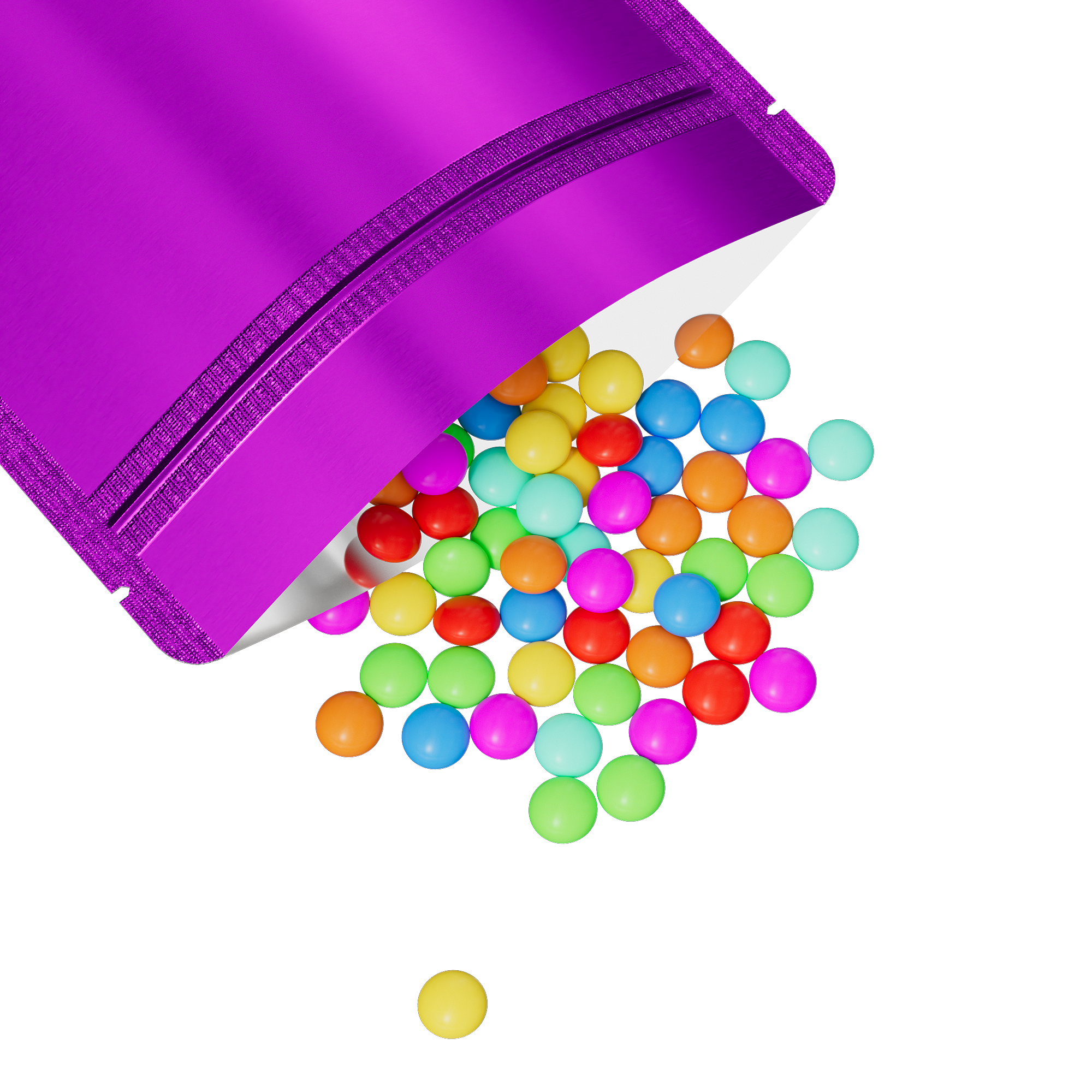 Matte Half Lavender Metallic Mylar Stand Strong® Bags with Rounded Corners