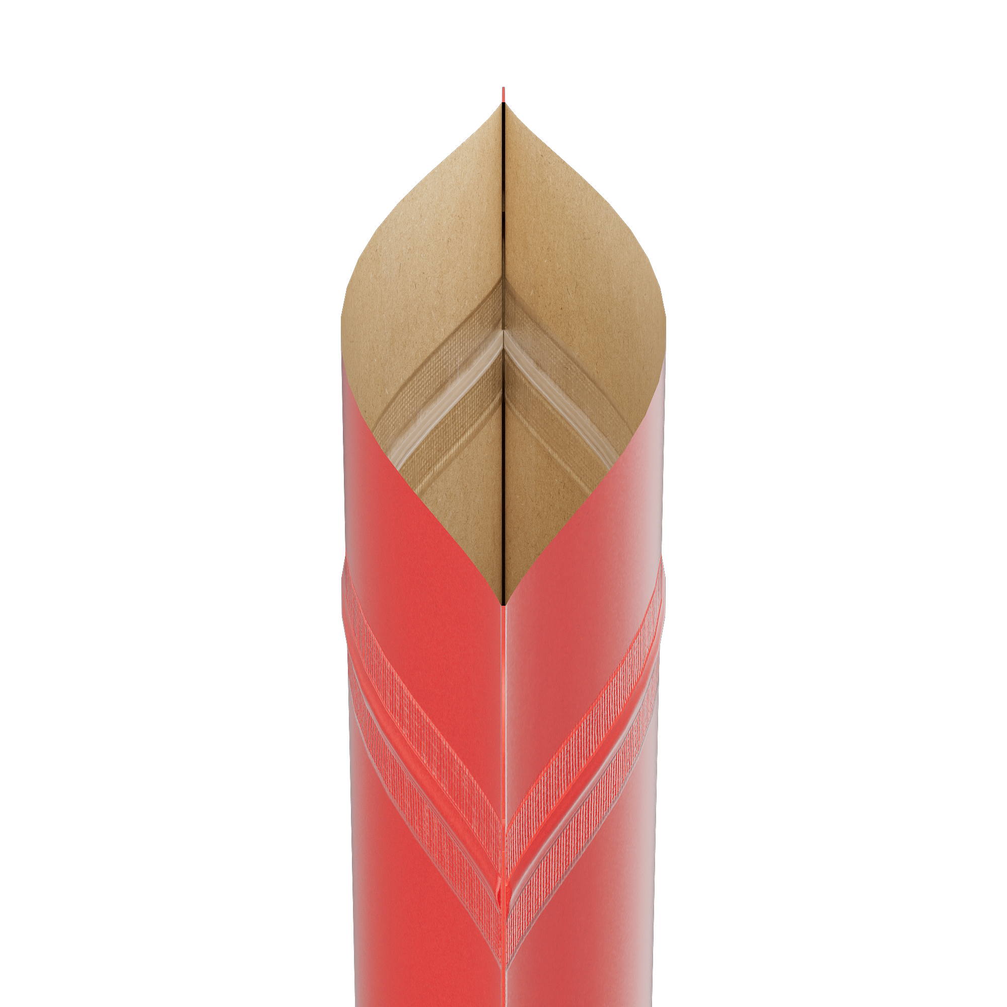 Smooth Brick Red Kraft with Window Stand Strong® Bags