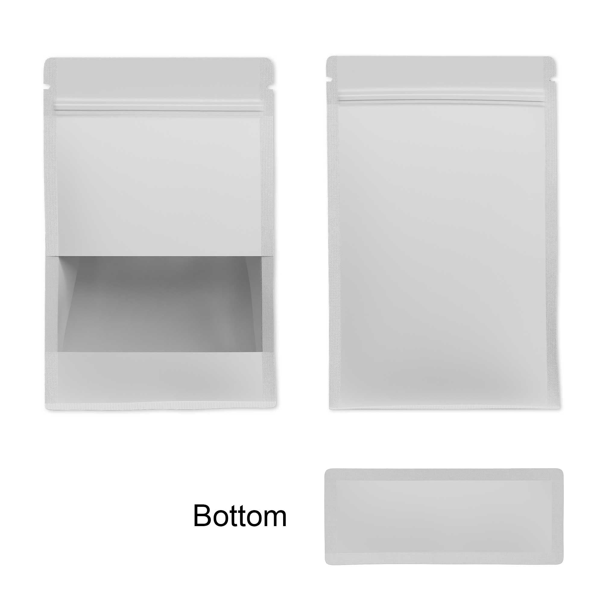 Customizable Kraft Paper Side Gusset with Translucent Window Stand Up Zipper Seal Bags (Full Customization)