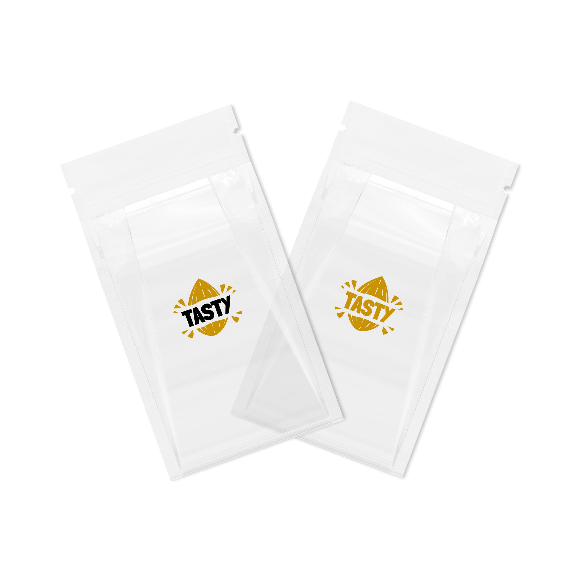 Customizable Clarity Clear with Side Gusset Stand Up Zipper Bags (Basic Printing)