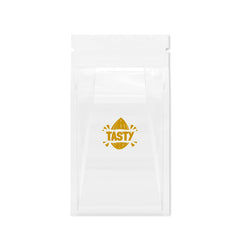 Customizable Clarity Clear with Side Gusset Stand Up Zipper Bags (Basic Printing)