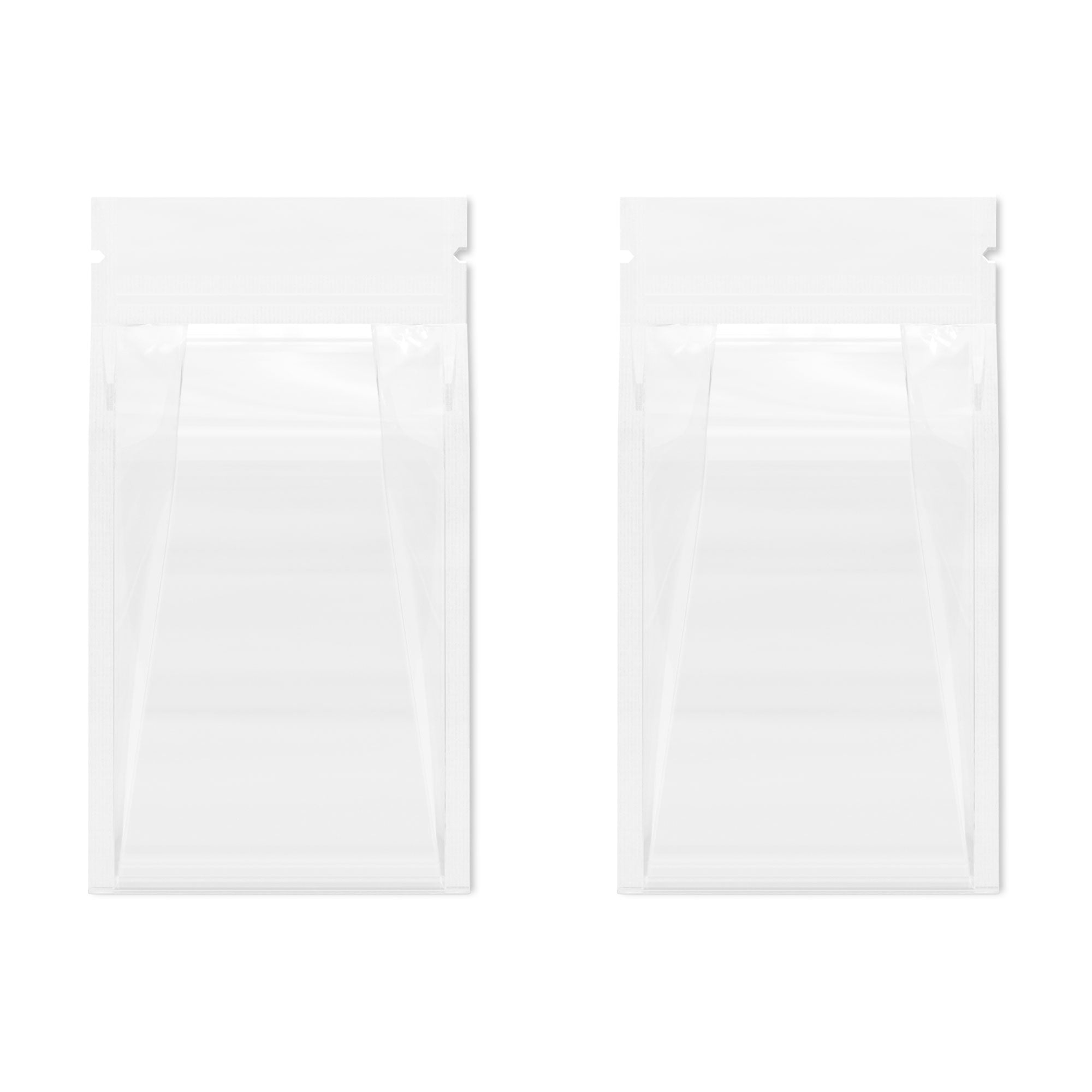 Customizable Clarity Clear with Side Gusset Stand Up Zipper Bags (Basic Printing)
