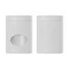 QQ Studio® Glossy Round Window Plastic and Mylar Stand Strong® Bags with Rounded Corners - Purity White