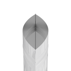 Glossy Purity White Round Window Plastic and Mylar Stand Strong® Bags with Rounded Corners