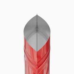 Glossy Candycane Red Round Window Plastic and Mylar Stand Strong® Bags with Rounded Corners