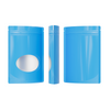 QQ Studio® Glossy Wavy Blue Round Window Plastic and Mylar Stand Strong® Bags with Rounded Corners - Wavy Blue