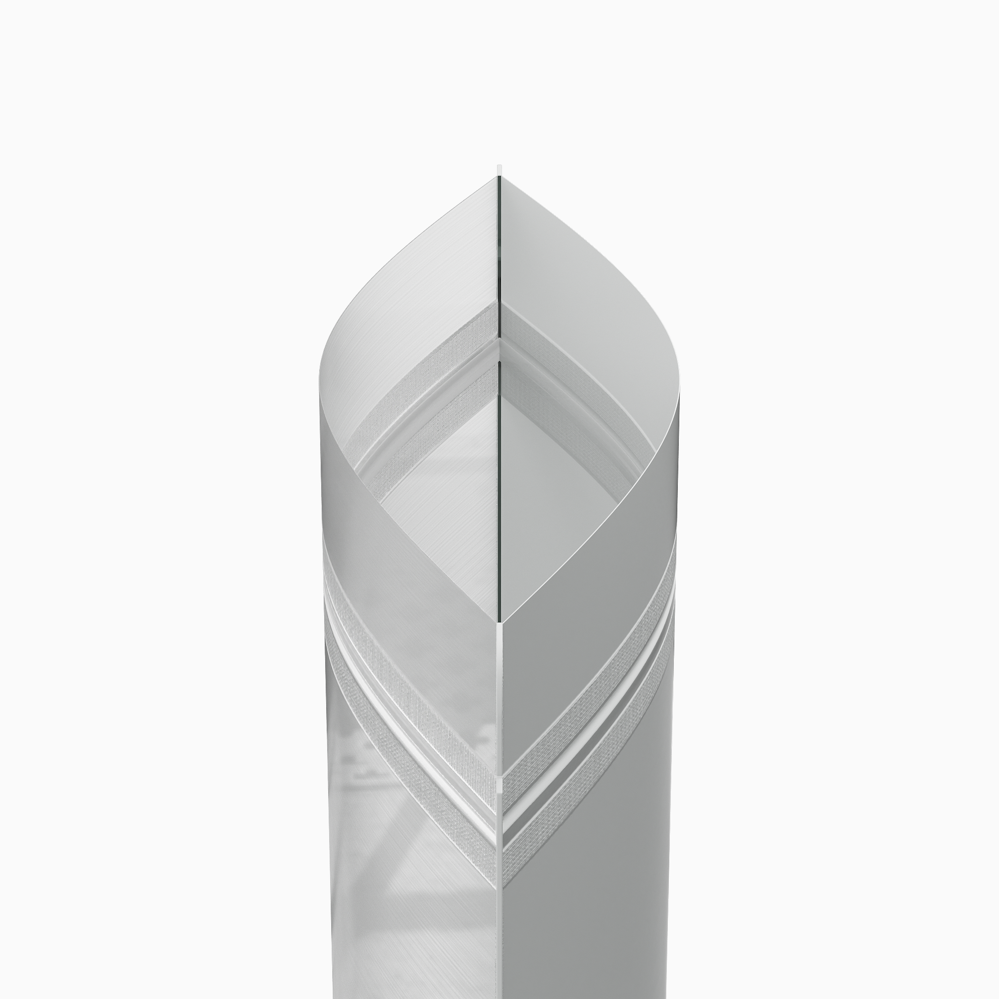 Matte Half Ice White Translucent Plastic Stand Strong® Bags with Rounded Corners