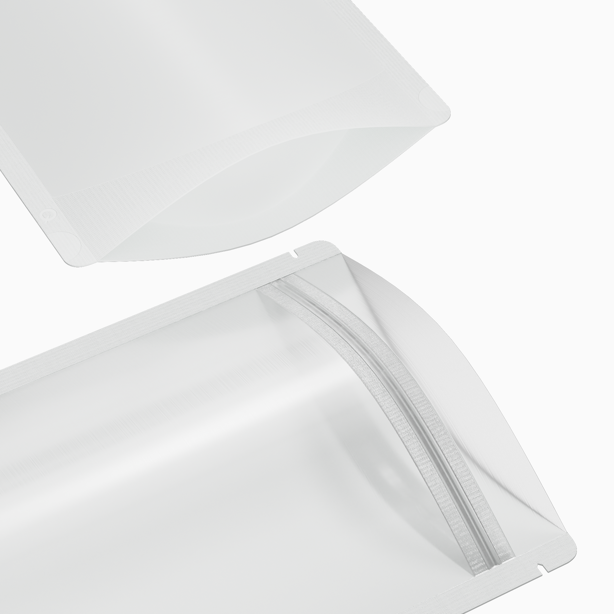 Matte Half Ice White Translucent Plastic Stand Strong® Bags with Rounded Corners