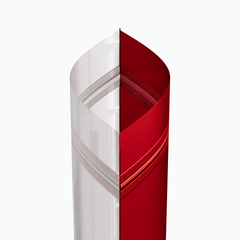 Matte Half Rose Red Translucent Plastic Stand Strong® Bags with Rounded Corners